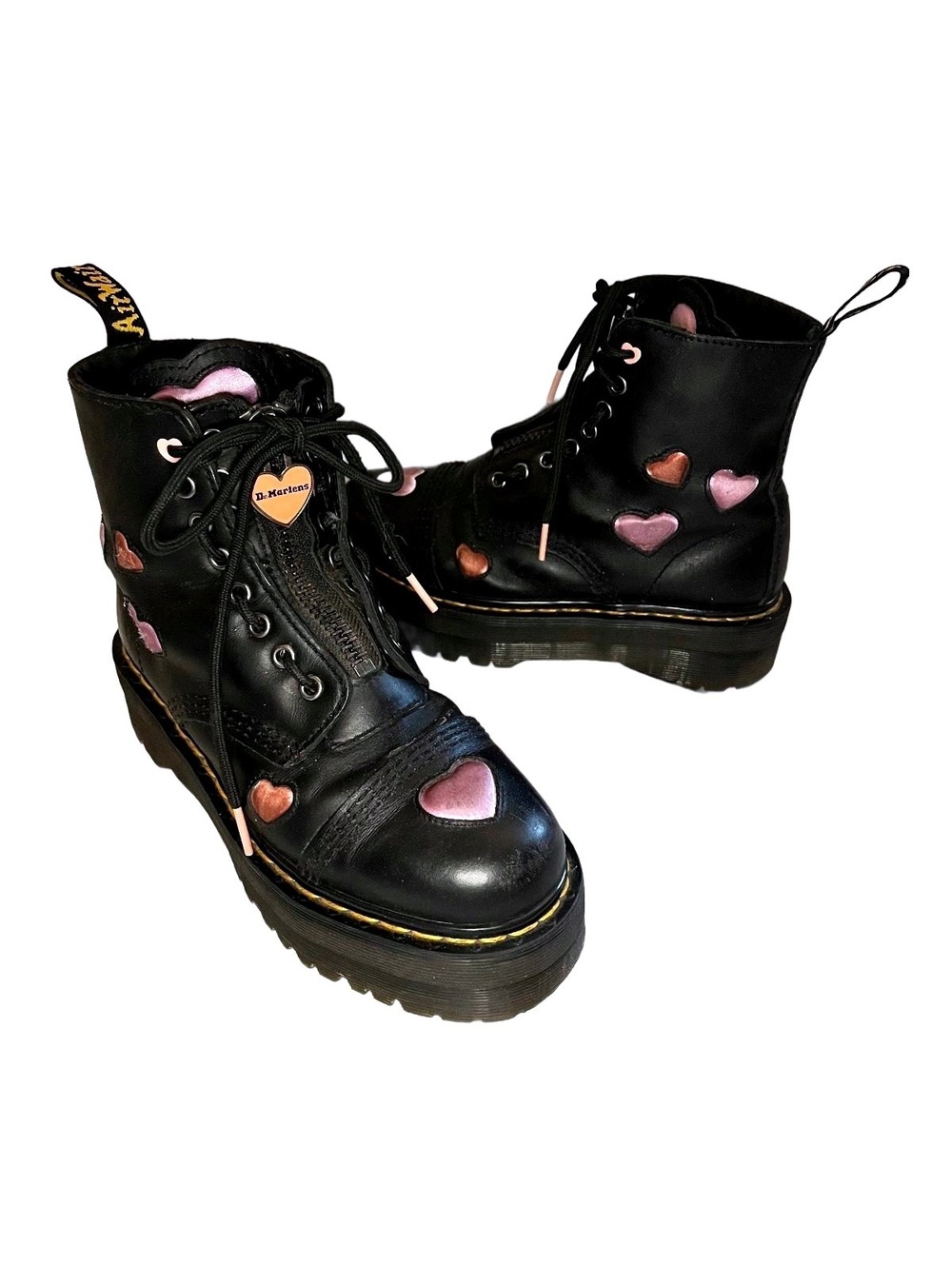 Dr. Martens Sinclair Heart Black Leather Boots US 7